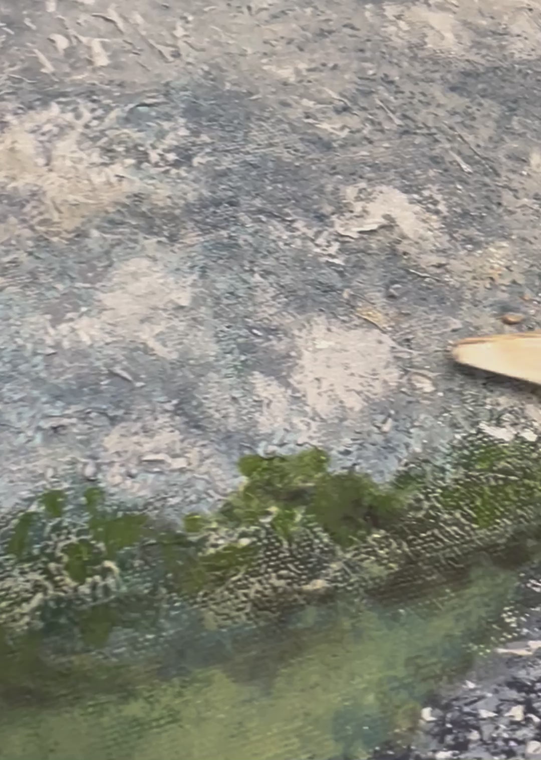 Load video: Close up of a painting in progress